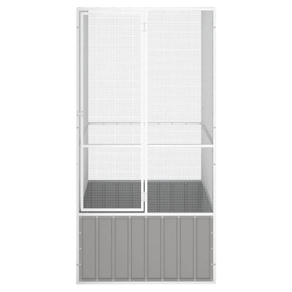 265048 - VIDA XL Kafaz zogjsh 111x107x211,5 cm Çelik i galvanizuar Gri