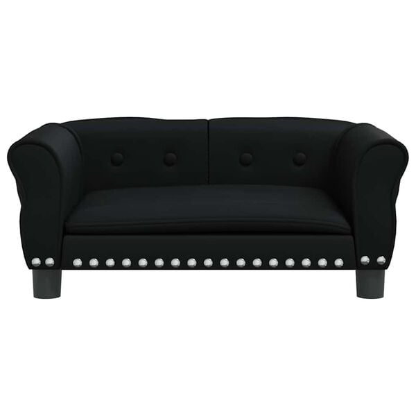 333052 - VidaXL Shtrat Qeni i Zi 70x45x30 cm Lëkurë Artificiale
