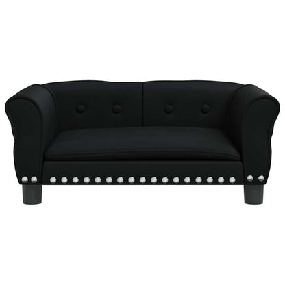 333052 - VidaXL Shtrat Qeni i Zi 70x45x30 cm Lëkurë Artificiale
