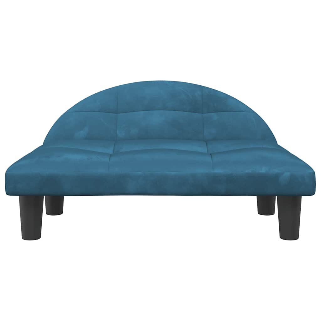 280054 - VIDA XL Shtrat Qeni Blu 70x52x30 cm Kadife