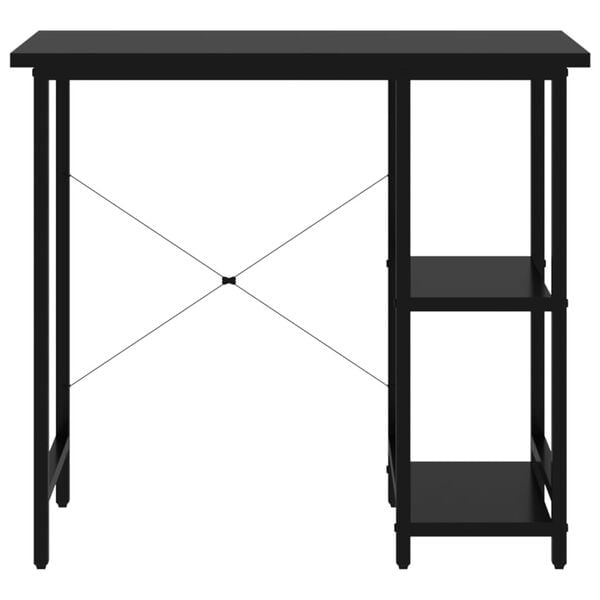 334052 - VIDAXL Tavolinë Kompjuteri e Zezë 80x40x72 cm MDF dhe Metal