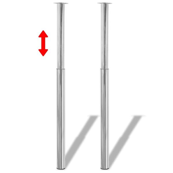 244377 - 2 Këmbë Tavoline Teleskopike Krom 710 mm-1100 mm