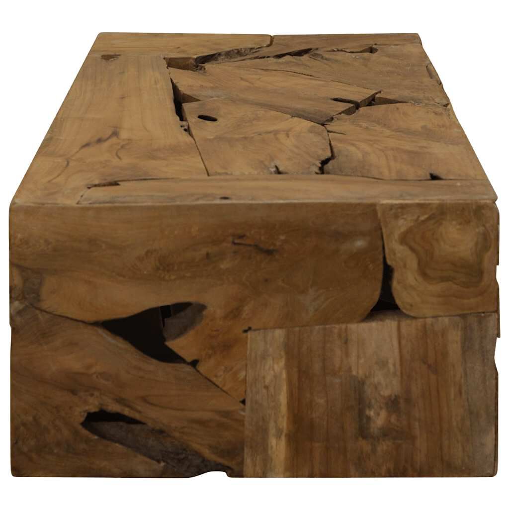 280067 - VIDAXL Tavolinë kafeje 90x50x30 cm Ngjyrë Tiku e Vërtetë Kafe