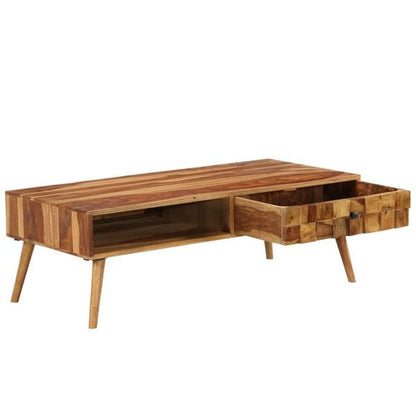 334058 - VIDAXL Tavolinë kafeje prej druri të fortë akacie me sipërfaqe mjalti 110x50x37 cm