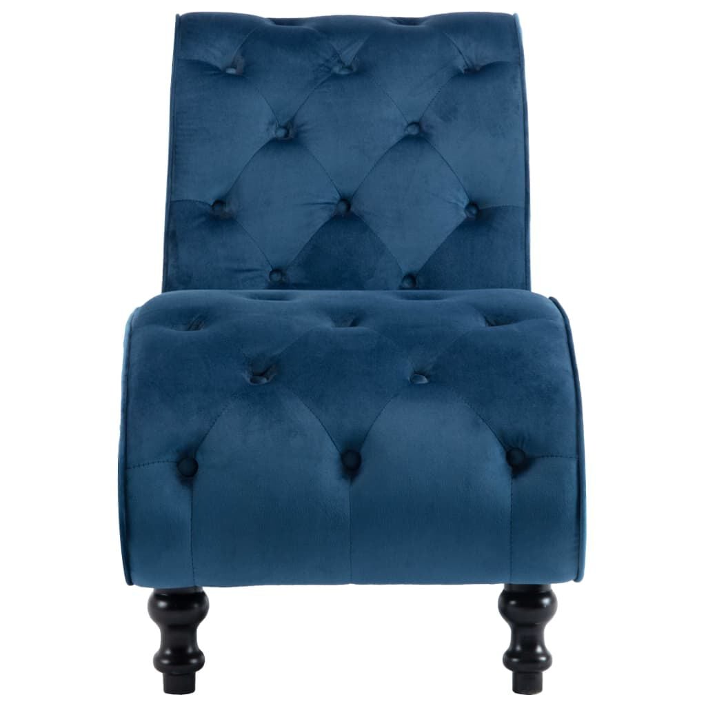 265066 - VIDA XL Shezlong Blu Kadifeje