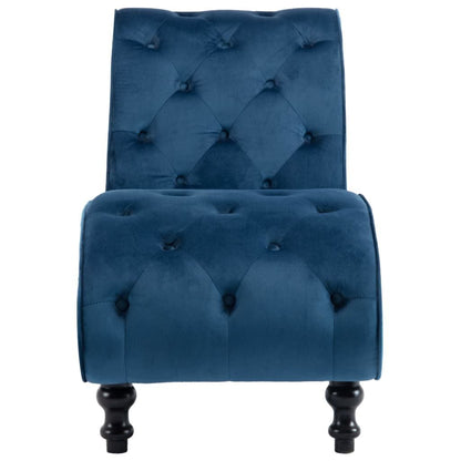 265066 - VIDA XL Shezlong Blu Kadifeje