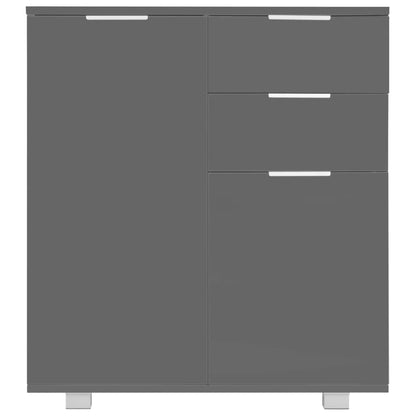 265075 - VIDAXL Bufe Gri me Shkëlqim të Lartë 71x35x80 cm Dru i Inxhinierizuar