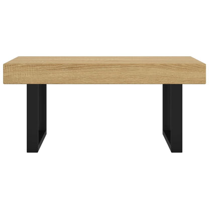 280075 - VIDA XL Tavolinë kafeje kafe e çelët dhe e zezë 90x45x40 cm MDF dhe hekur