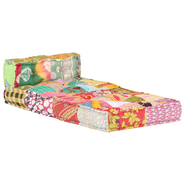 333166 - VIDAXL Pëlhurë Modulare Pouffe Patchwork