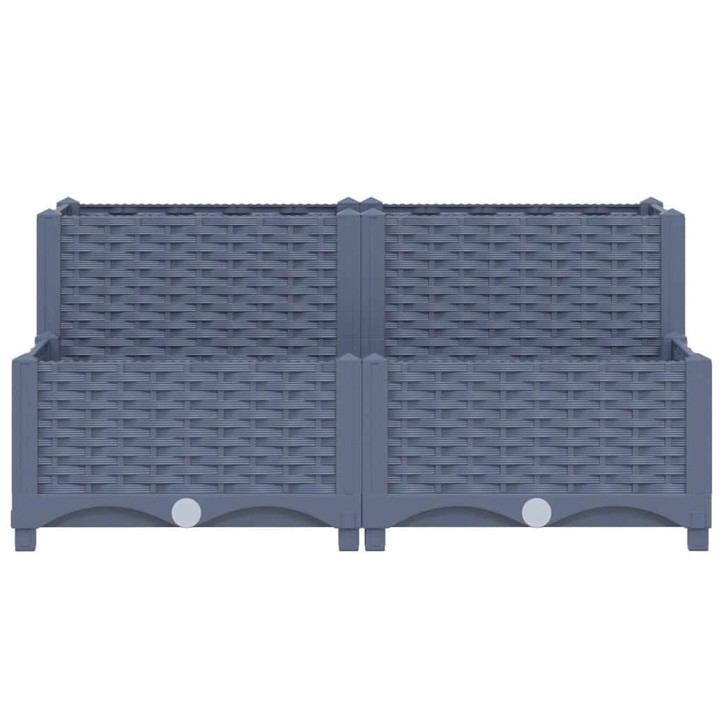 280079 - VIDA XL Shtrat i ngritur 80x80x38 cm Polipropilen