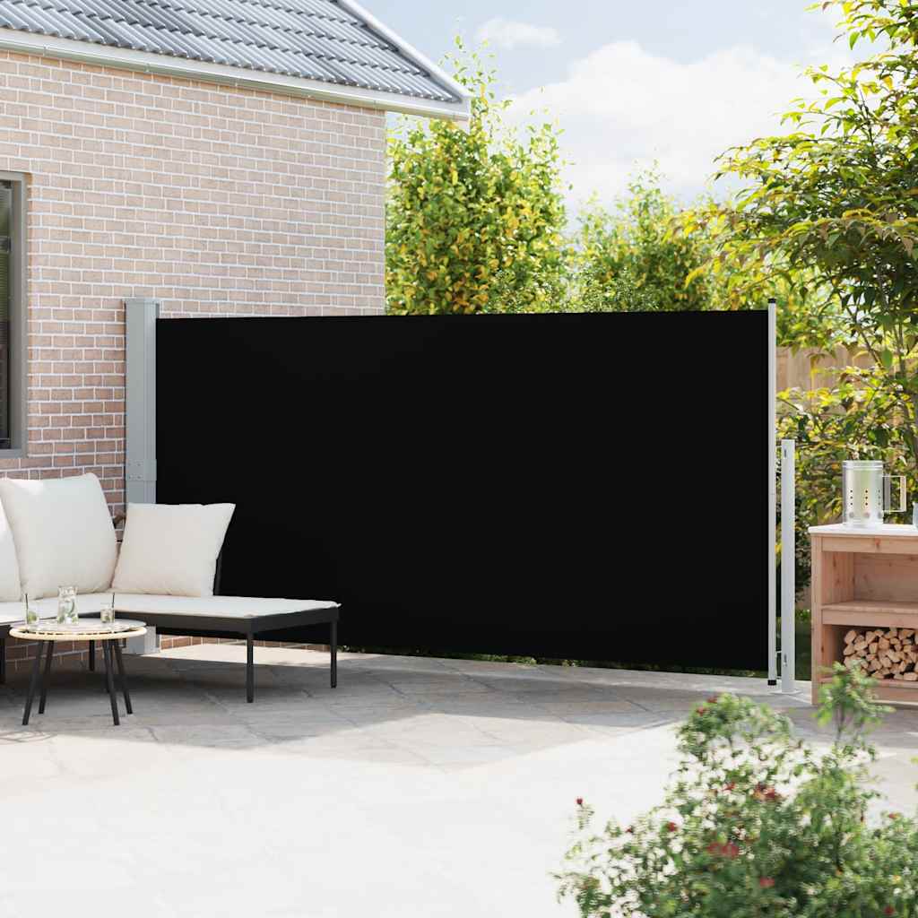 265592 - vidaXL Tendë Anësore e Palosshme për Verandë 180x500 cm, E Zezë