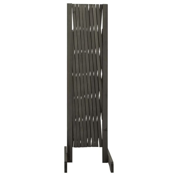 291087 - VIDAXL Gardh Kopshti me Rresht Gri 180x100 cm Dru i Fortë