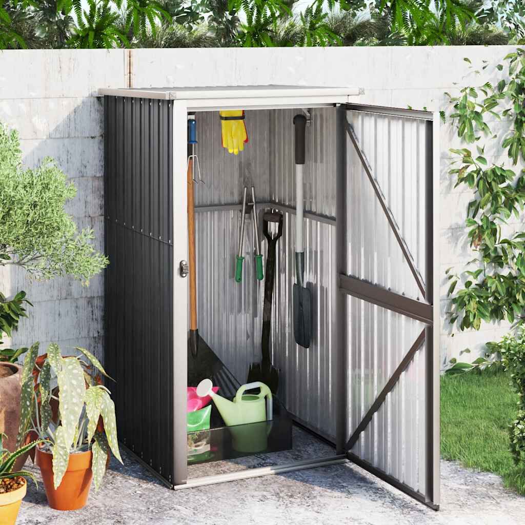 280091 - VIDA XL KASOLLE PËR VEGLA KOPSHTI ANTRACIT 88x89x161 CM ÇELIK I GALVANIZUAR