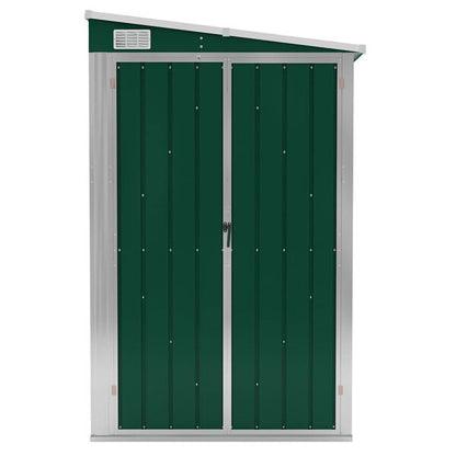 244408 - VIDA XL Kasolle Kopshti e Montuar në Mur, Ngjyrë Jeshile 118x100x178 cm, Çelik i Galvanizuar