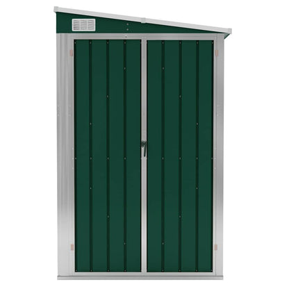 265088 - VIDAXL Kasolle Kopshti e Montuar në Mur, Ngjyrë Jeshile 118x382x178 cm, Çelik i Galvanizuar