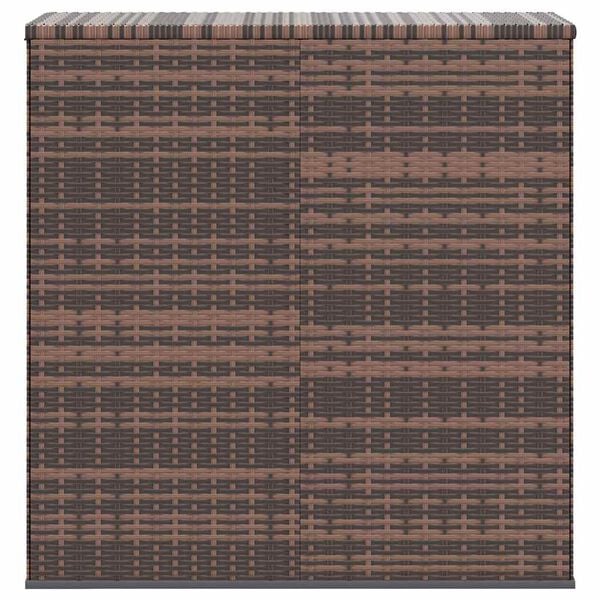 291100 - VIDAXL Kuti Jastëkësh Kopshti, PE Ratan 100x49x103,5 cm, Kafe