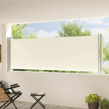 291115 - VIDAXL Tendë anësore e tërheqshme për verandë 117x600 cm, ngjyrë krem