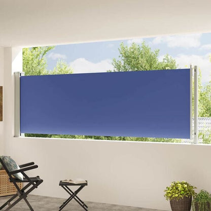 291116 - VIDAXL Tendë anësore e tërheqshme për verandë 117x600 cm, ngjyrë blu