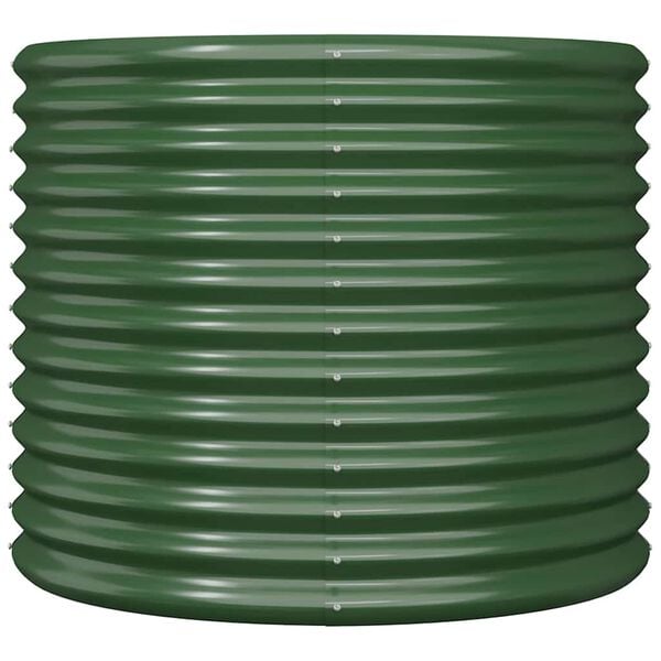 334109 - VIDAXL Vazo kopshti prej çeliku të galvanizuar 80x80x68 cm Jeshile
