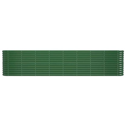 334110 - VIDA XL Shtretër i ngritur për kopsht, çelik i galvanizuar 332x40x68 cm, ngjyrë jeshile