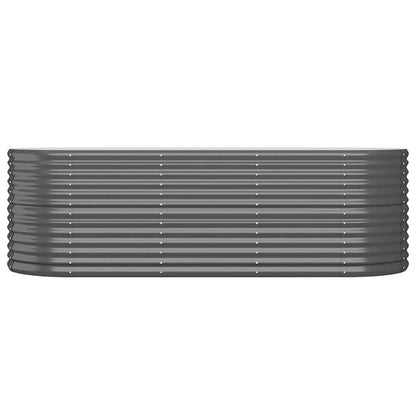 244466 - VIDAXL Shtrat i ngritur për kopsht, çelik i galvanizuar 224x80x68 cm, ngjyrë antraciti