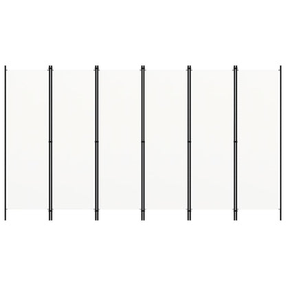 280145 - VIDAXL Ndarës Dhome me 6 Panele, i Bardhë 300x180 cm