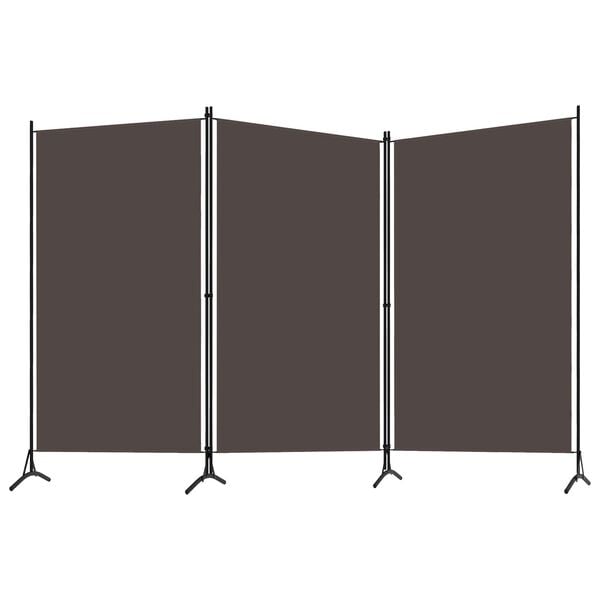 291132 - VIDA XL Ndarës Dhome me 3 Panele, Ngjyrë Kafe 260x180 cm