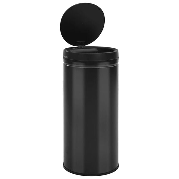 244481 - VIDAXL Kosh Plehrash Automatik me Sensor 80 L Çelik Karboni i Zi