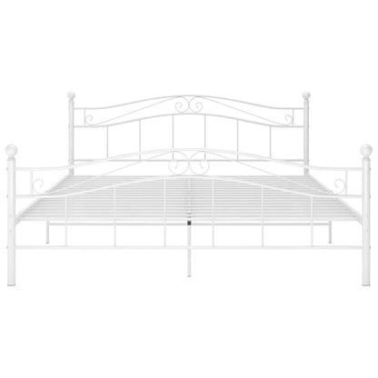 265146 - VIDA XL Kornizë shtrati pa dyshek, metal i bardhë 160x200 cm