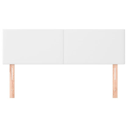 280167 - VIDA XL Kokë shtrati e bardhë 144x5x78/88 cm, Lëkurë artificiale