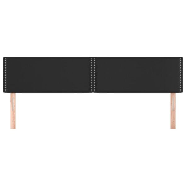 291155 - VIDAXL Kokë Shtrati e Zezë 180x5x78/88 cm Lëkurë Artificiale