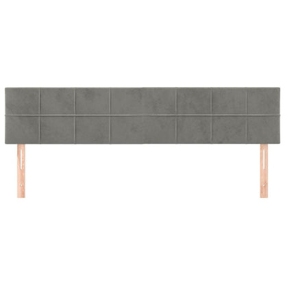 280169 - VIDA XL Kokë shtrati Gri e çelët 180x5x78/88 cm, Kadife