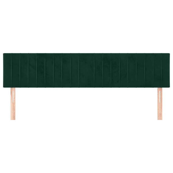 244509 - VIDAXL Koka e shtratit Jeshile e Errët 160x5x78/88 cm Kadife