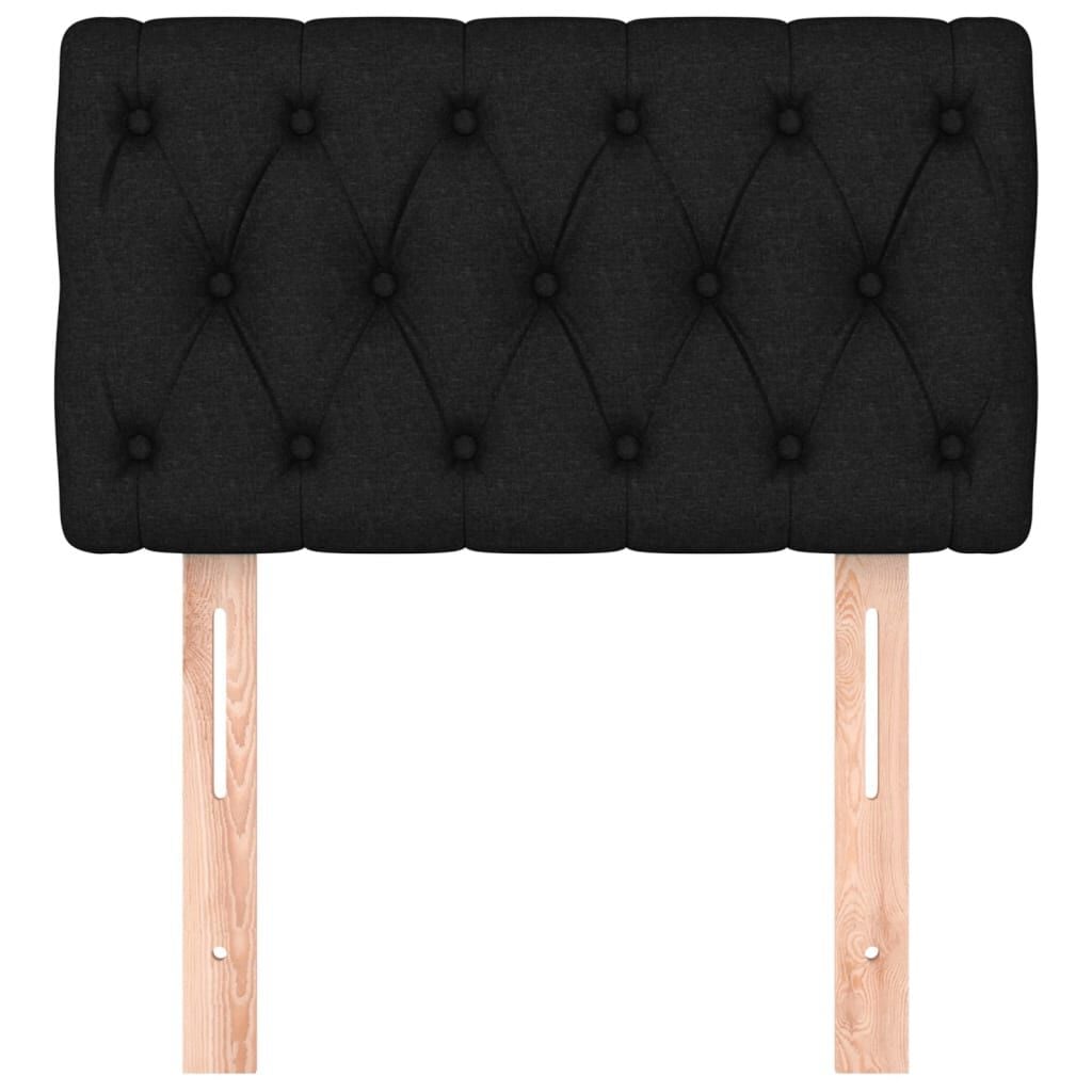 265164 - VIDA XL Kokë shtrati e zezë 80x7x78/88 cm Pëlhurë