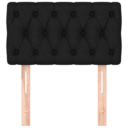 265164 - VIDA XL Kokë shtrati e zezë 80x7x78/88 cm Pëlhurë
