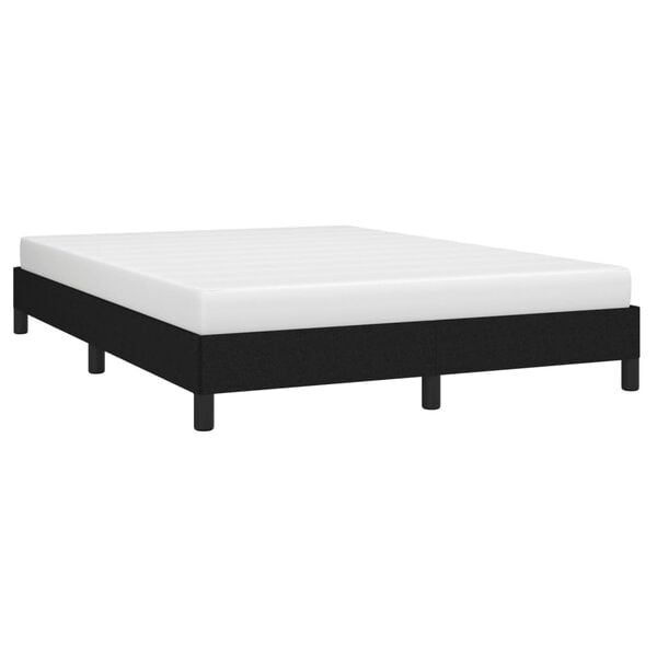 291160 - VIDAXL Kornizë shtrati pa dyshek, e zezë 140x190 cm, material
