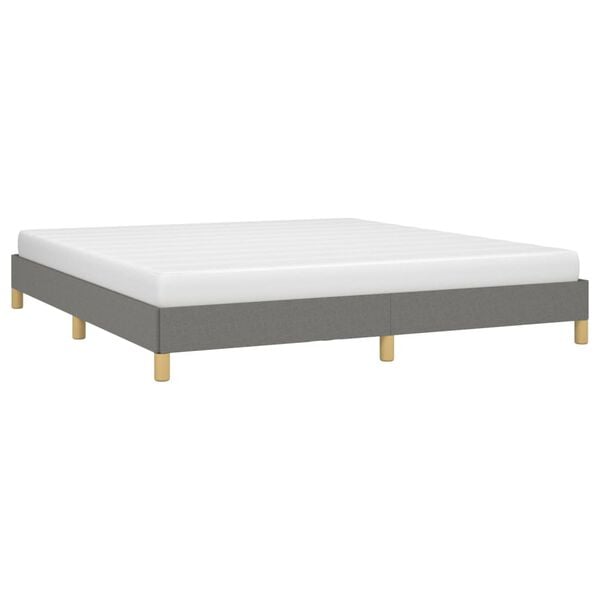 291162 - VIDAXL Kornizë shtrati pa dyshek, ngjyrë gri e errët 180x200 cm, material