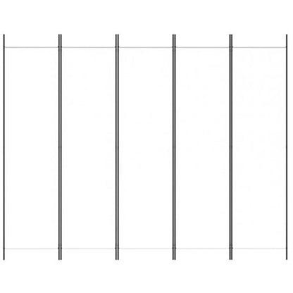244525 - VIDA XL Ndarës Dhome me 5 Panele, i Bardhë 250x200 cm, Material