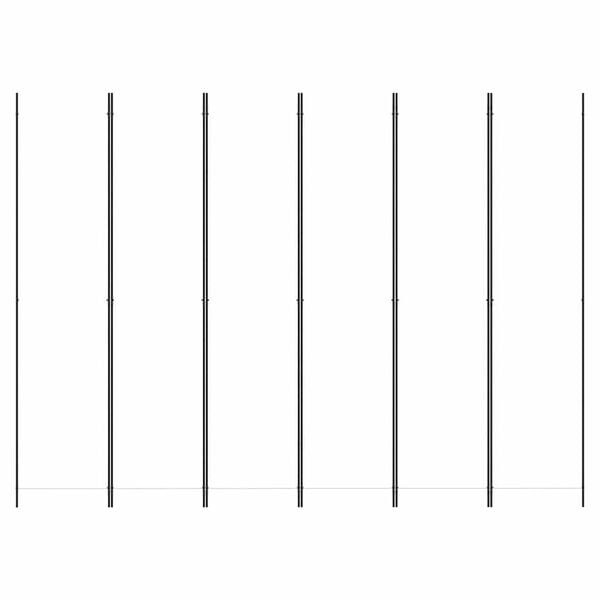 291174 - VIDAXL Ndarës Dhome me 6 Panele, i Bardhë 300x220 cm, Material