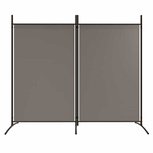 334136 - VIDAXL Ndarëse Dhome me 2 Panele, Ngjyrë Antraciti 175x180 cm, Pëlhurë
