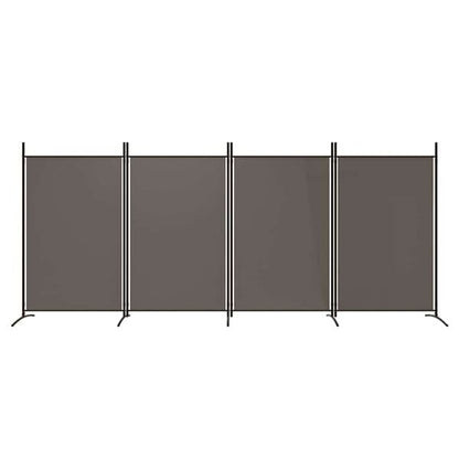 334137 - VIDAXL Ndarëse Dhome me 4 Panele, Ngjyrë Antraciti 346x180 cm, Pëlhurë