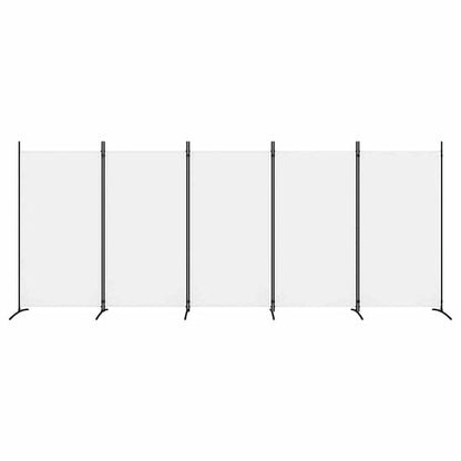 333160 - VIDAXL Ndarës Dhome me 5 Panele, i Bardhë, 433x180 cm, Material