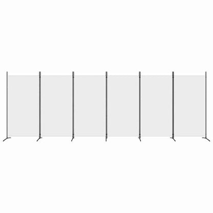 291178 - VIDAXL Ndarës Dhome me 6 Panele, i Bardhë 520x180 cm, Material