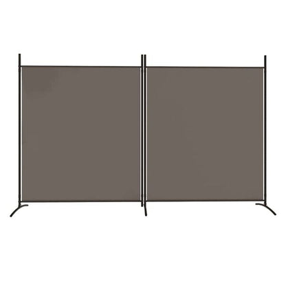 291180 - VIDAXL Ndarëse Dhome me 2 Panele, Ngjyrë Antraciti 348x180 cm, Pëlhurë