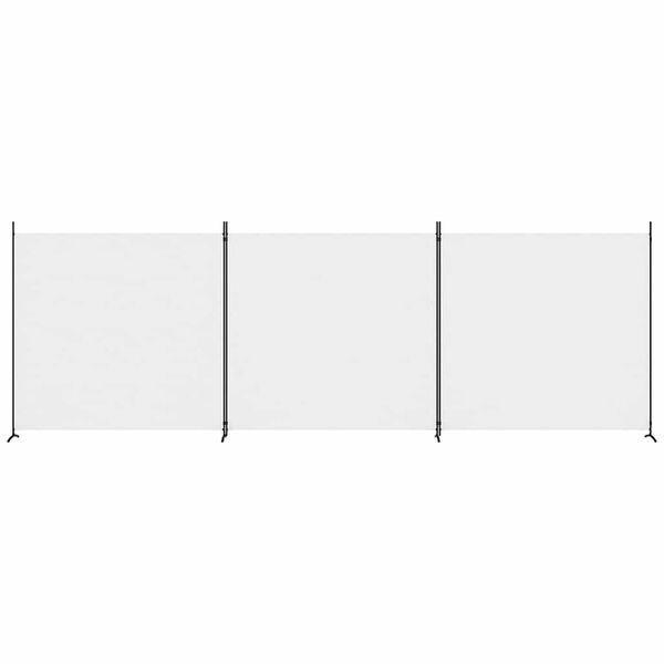 291181 - VIDAXL Ndarës Dhome me 3 Panele, i Bardhë, 525x180 cm, Material
