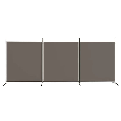 280193 - VIDAXL Ndarëse Dhome me 3 Panele, Ngjyrë Antraciti 525x180 cm, Pëlhurë