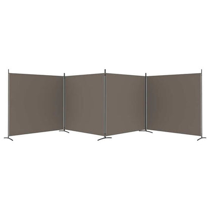 334139 - VIDAXL Ndarëse Dhome me 4 Panele, Ngjyrë Antraciti 698x180 cm, Pëlhurë