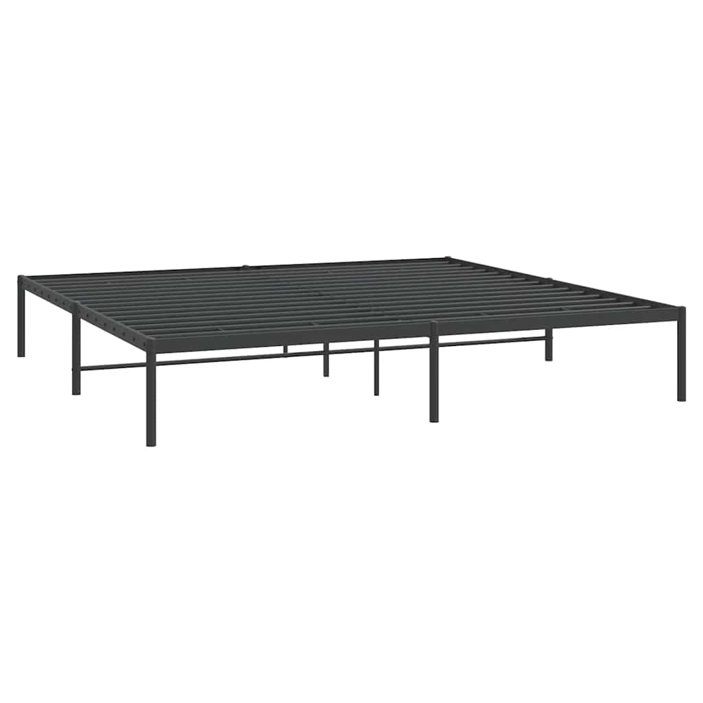 212611 - vidaXL Krevat (Kornizë Krevati) Metalik – Ngjyrë e Zezë – 180x200 cm