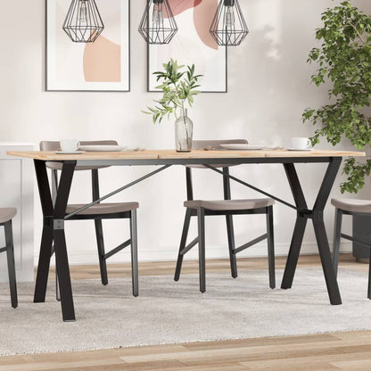 265203 - VIDAXL Këmbë Tavoline Ngrenieje me Kornizë Y 140x60x73 cm, Çelik