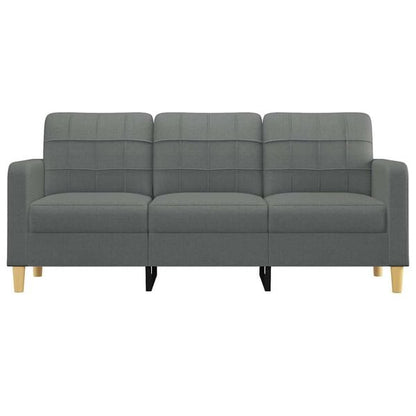 333299 - VIDAXL Divan 3-Vendësh, gri e errët, 180 cm, pëlhurë